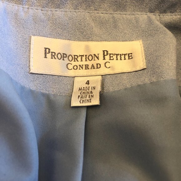 Proportion Petite Conrad C Light Blue Faux Suede Jacket. Size 4. - Picture 8 of 9